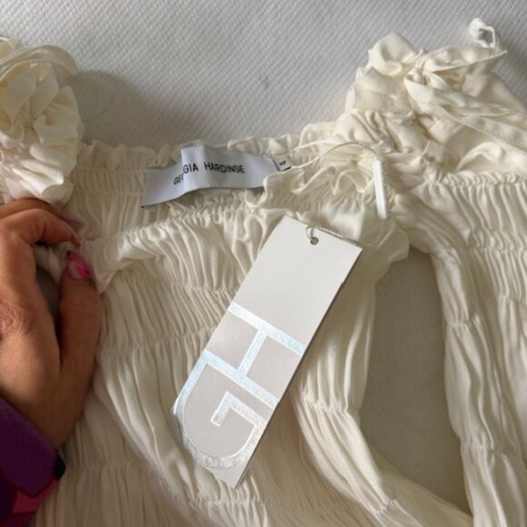 NWT Georgia Hardinge “Astra” Pleated Sculptural Dress – Size UK 4/US 0 - Picture 5 of 6